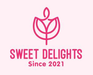 Pink Tulip Candle logo design