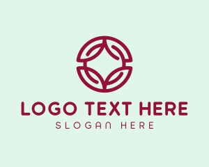 Floral - Abstract Floral Wreath logo design