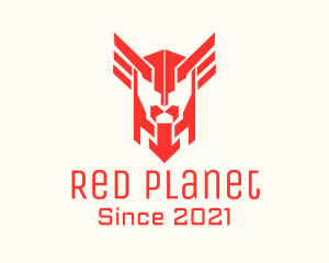 Red Winged Helmet  logo design