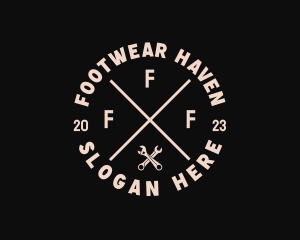 Hipster Wrench Handyman logo design