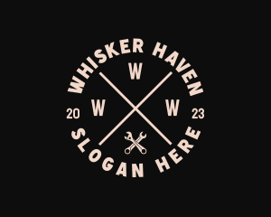 Hipster Wrench Handyman logo design