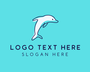 Sea - Ocean Dolphin Waterpark logo design