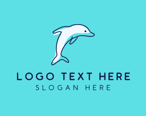 Marine Creature - Ocean Dolphin Waterpark logo design