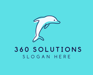 Ocean Dolphin Waterpark logo design