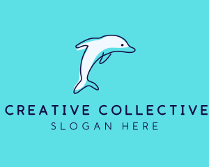 Ocean Dolphin Waterpark logo design