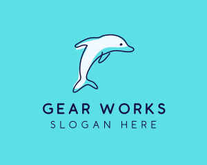 Ocean Dolphin Waterpark logo design