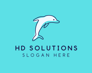 Ocean Dolphin Waterpark logo design