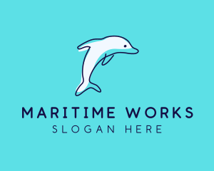 Ocean Dolphin Waterpark logo design