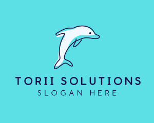 Ocean Dolphin Waterpark logo design