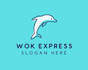 Ocean Dolphin Waterpark logo design