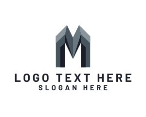 3d - Startup Letter M Agency Firm logo design