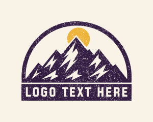 Tourist - Mountain Summit Peak logo design