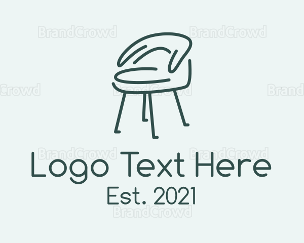 Modern Chair Outline Logo