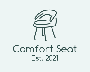 Modern Chair Outline logo design