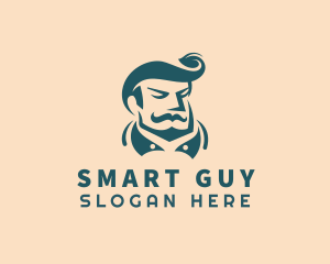 Retro Barber Guy logo design