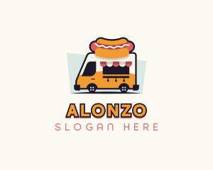 Hot Dog Food Truck Logo