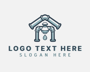 Utility - House Pipe Plumbing logo design