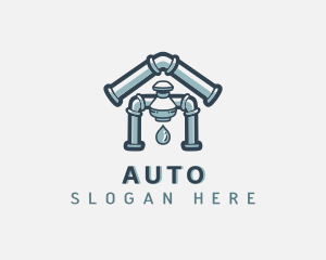 House Pipe Plumbing Logo