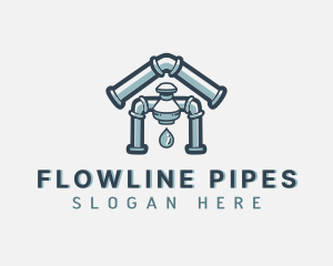 House Pipe Plumbing logo design