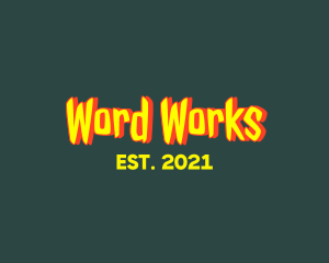 Word - Retro Scary Horror logo design