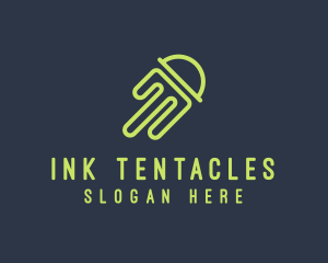 Sea Jellyfish Tentacle logo design