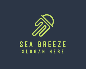 Sea Jellyfish Tentacle logo design