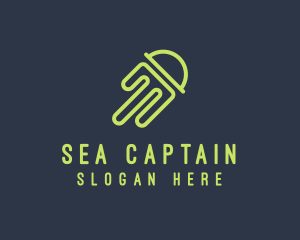 Sea Jellyfish Tentacle logo design