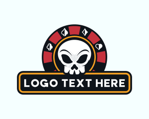 Black Jack - Skull Gambling Casino logo design