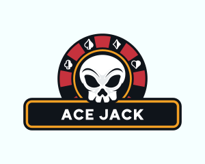 Blackjack - Skull Gambling Casino logo design