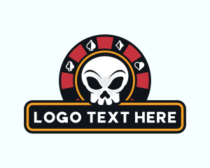 Mascot - Skull Gambling Casino logo design