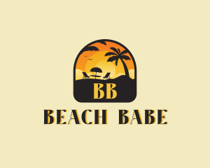 Beach Resort Vacation logo design