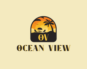 Beach Resort Vacation logo design