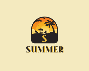 Beach Resort Vacation logo design