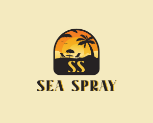 Beach Resort Vacation logo design