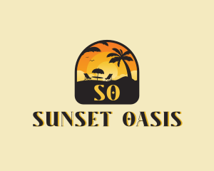 Beach Resort Vacation logo design