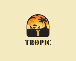 Beach Resort Vacation logo design