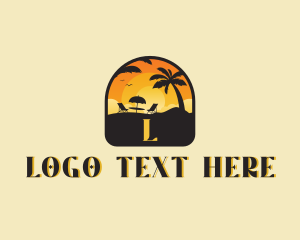 Travel - Beach Resort Vacation logo design