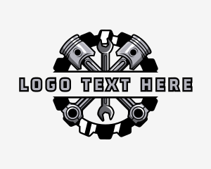 Cogwheel - Piston Engine Wrench logo design