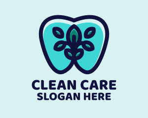 Clean Mint Tooth logo design