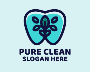 Clean Mint Tooth logo design