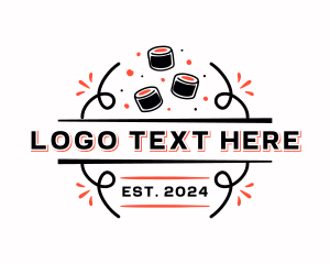 Online Booking - Japanese Sushi Restaurant logo design
