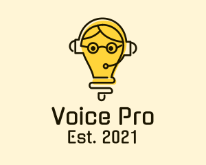 Announcer - Tech Support Light Bulb logo design