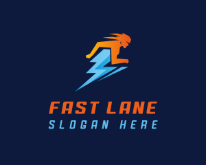 Fast Human Lightning logo design