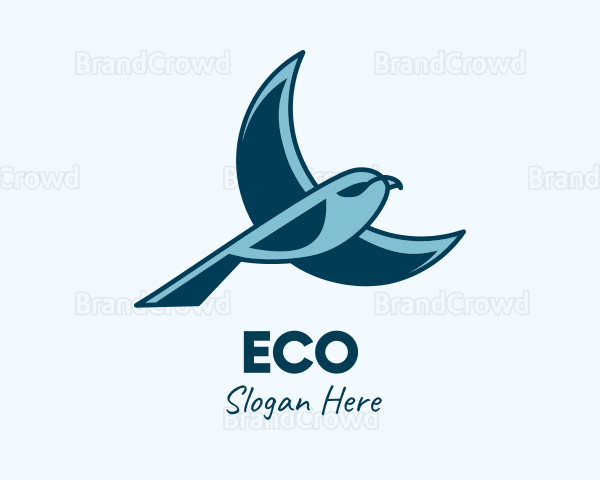 Blue Bird Flying Logo