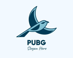 Blue Bird Flying logo design