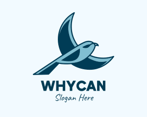 Soar - Blue Bird Flying logo design