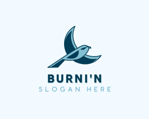 Blue Bird Flying logo design