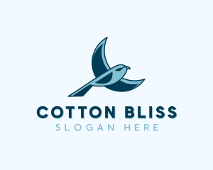 Blue Bird Flying logo design