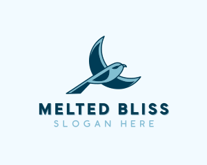 Blue Bird Flying logo design