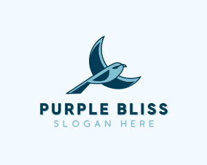 Blue Bird Flying logo design